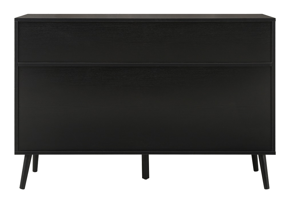 Product photograph of Croxley Black Rattan Wide 7 Drawer Chest from Choice Furniture Superstore.